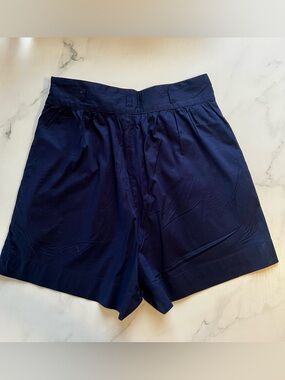 NWOT Jason Wu Navy Pleated Flat-Front Shorts